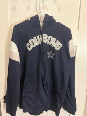 Vintage Dallas Cowboys  Navy Blue Full-Zip Hoodie Jacket